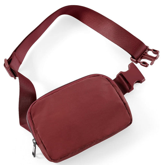 Wine Red Crossbody Belt Bag