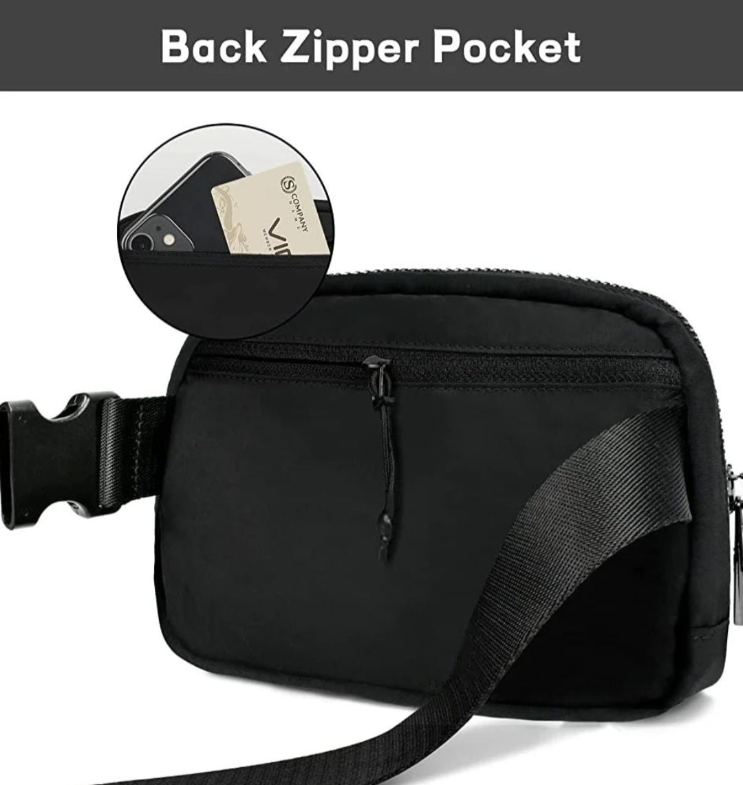 Black Crossbody Belt Bag